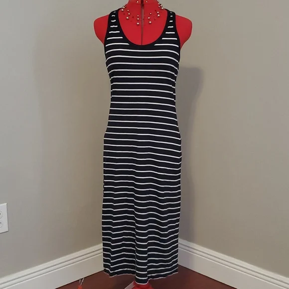 French Connection, Black & White Stripe dress, US Size 10 - Picture 2 of 4